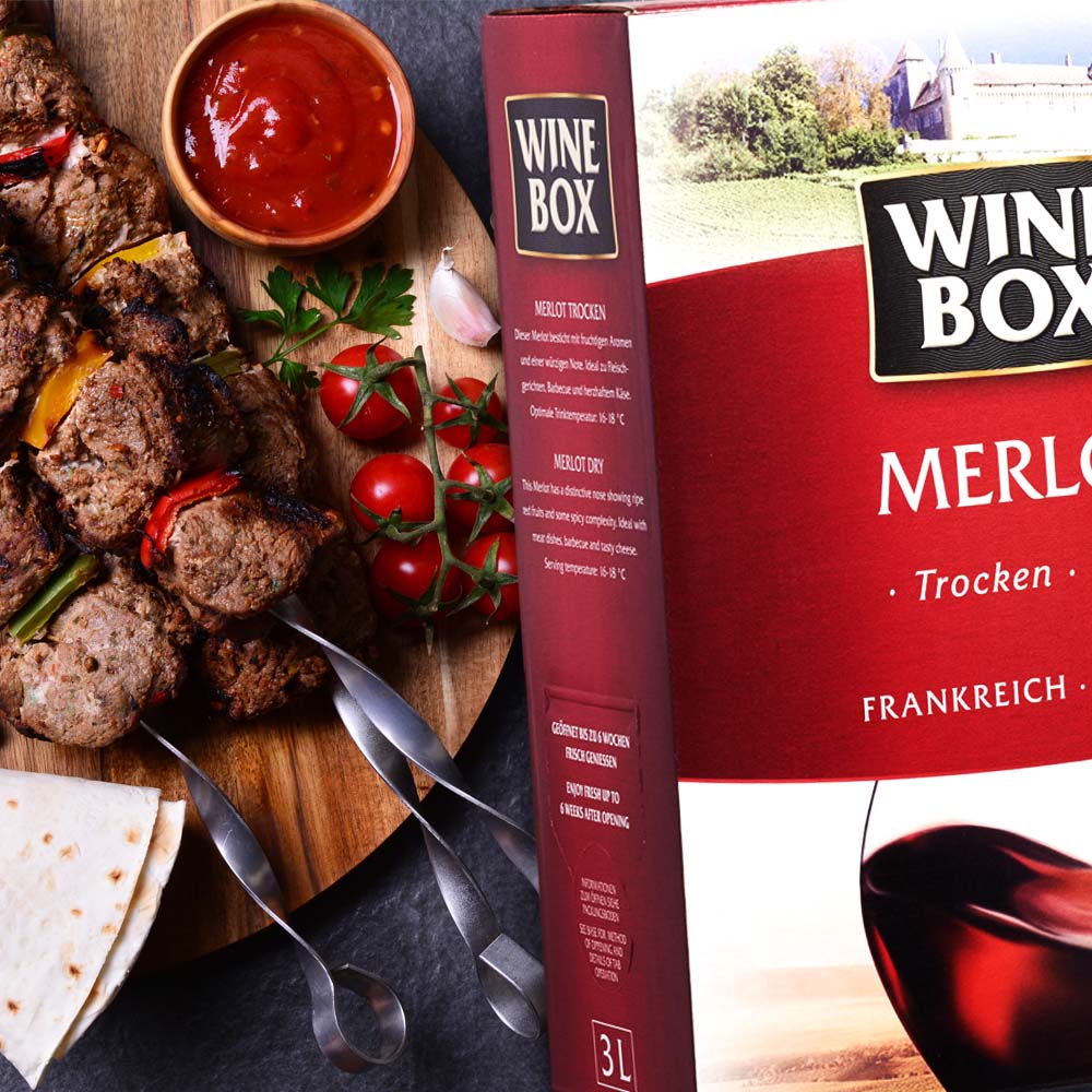 Wine Box Merlot, trocken, 3 Liter Bag-in-Box