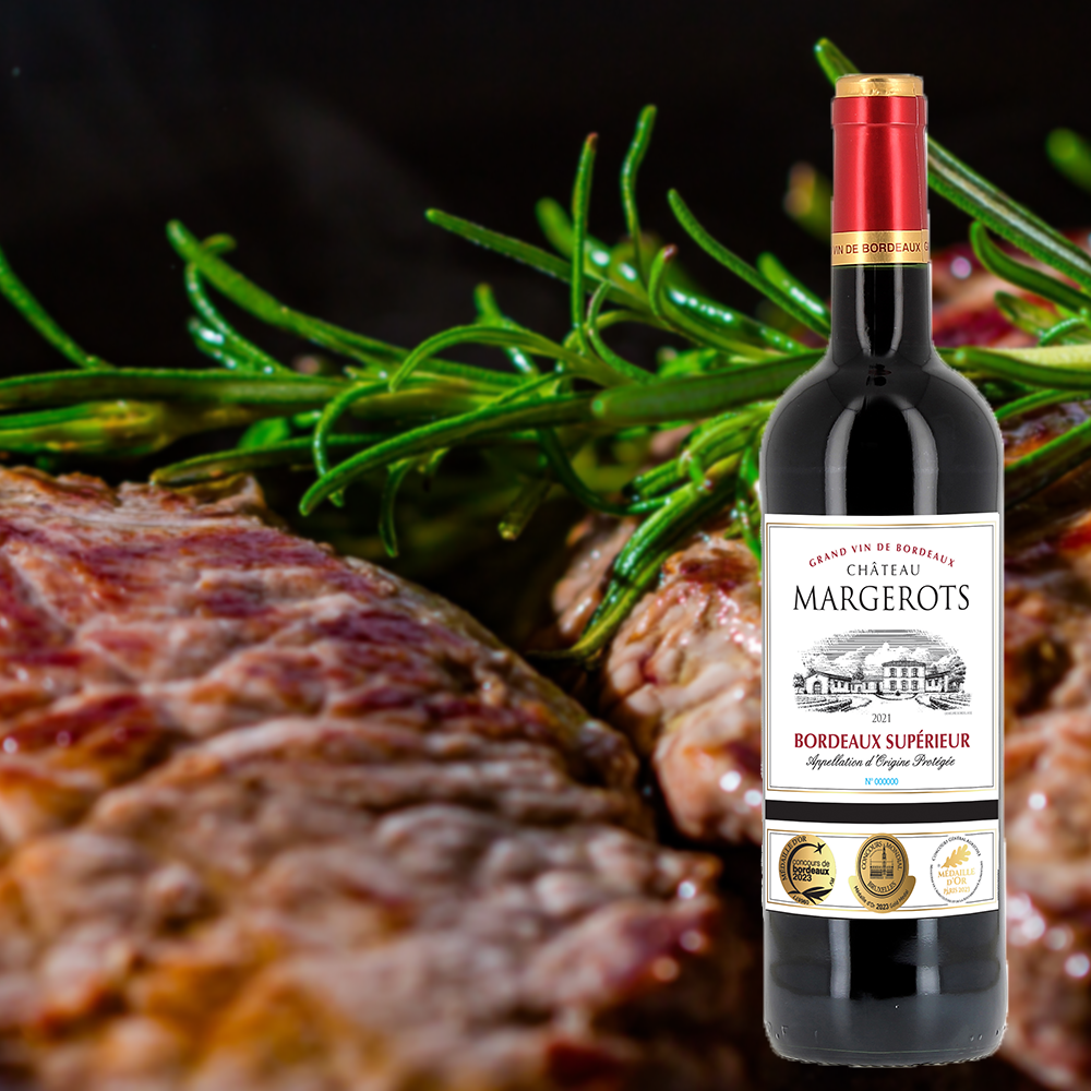 Chateau Margerots Bordeaux Supérieur, 2021, 0,75l