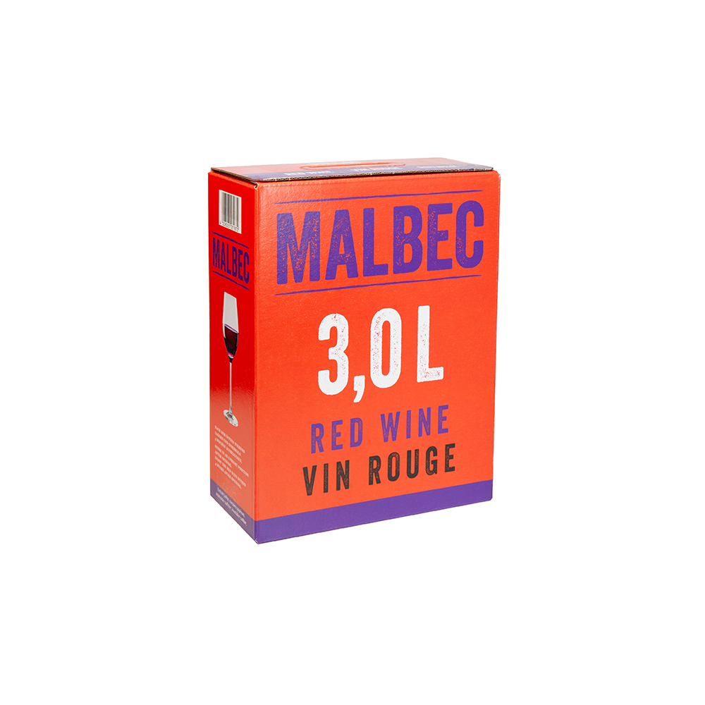 Neon Malbec, trocken, Bag-in-Box, sortenreines Weinpaket (4x3L)