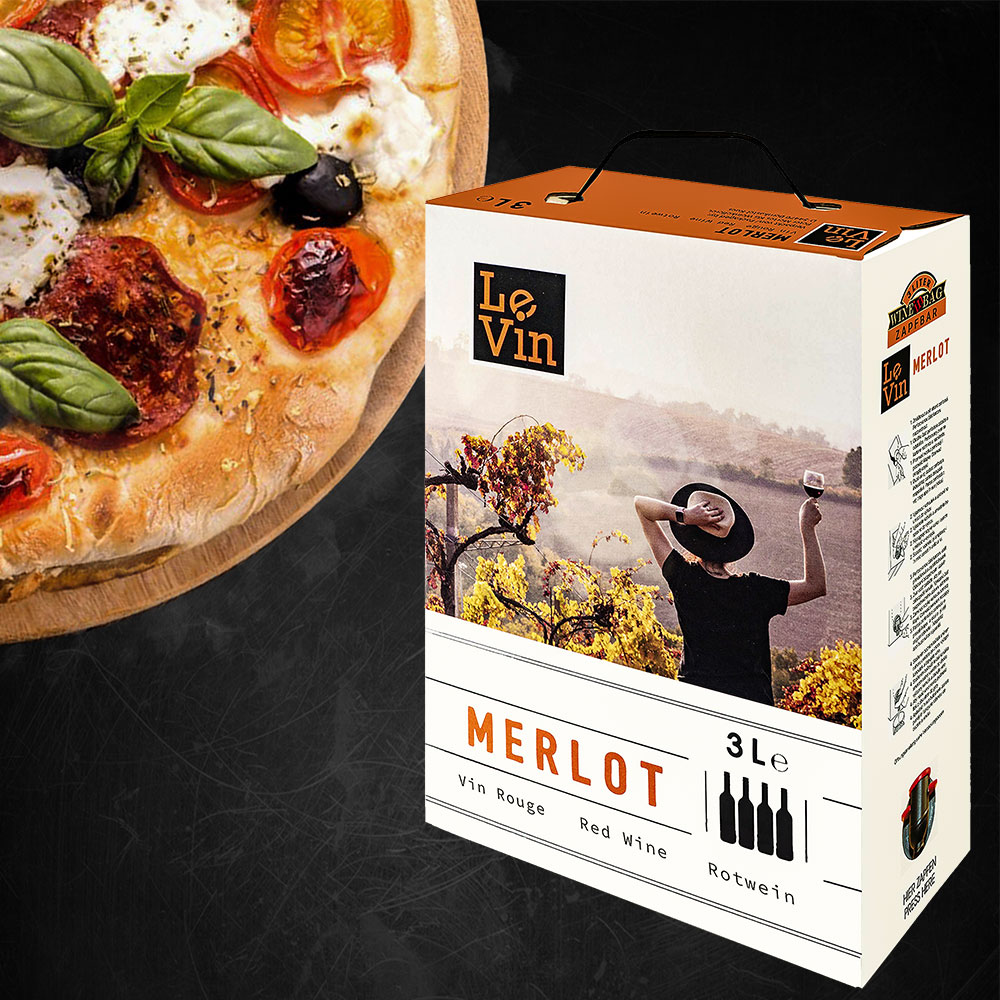 Le Vin Merlot IGP, trocken, 2023, Bag-in-Box, 3,0l