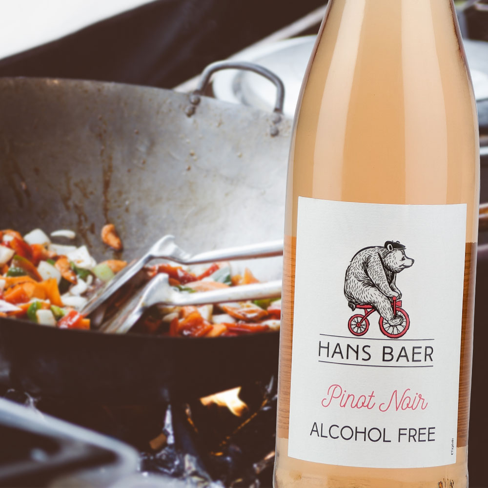 Hans Baer Pinot Noir Rosé alkoholfrei, lieblich, 0,75l