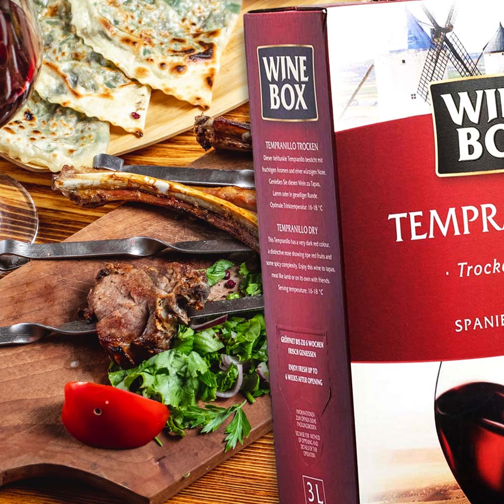 Wine Box Tempranillo, trocken, 3 Liter Bag-in-Box