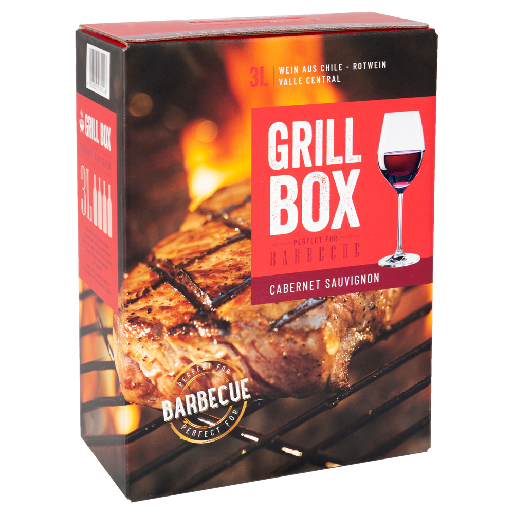 Grill Box Cabernet Sauvignon, trocken, 3 Liter Bag-in-Box