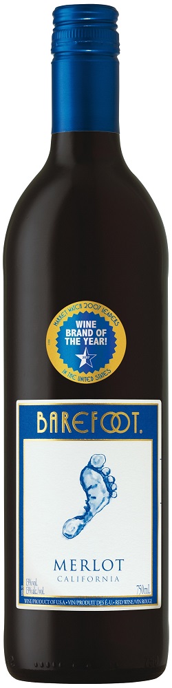 Barefoot Merlot, halbtrocken, 0,75l