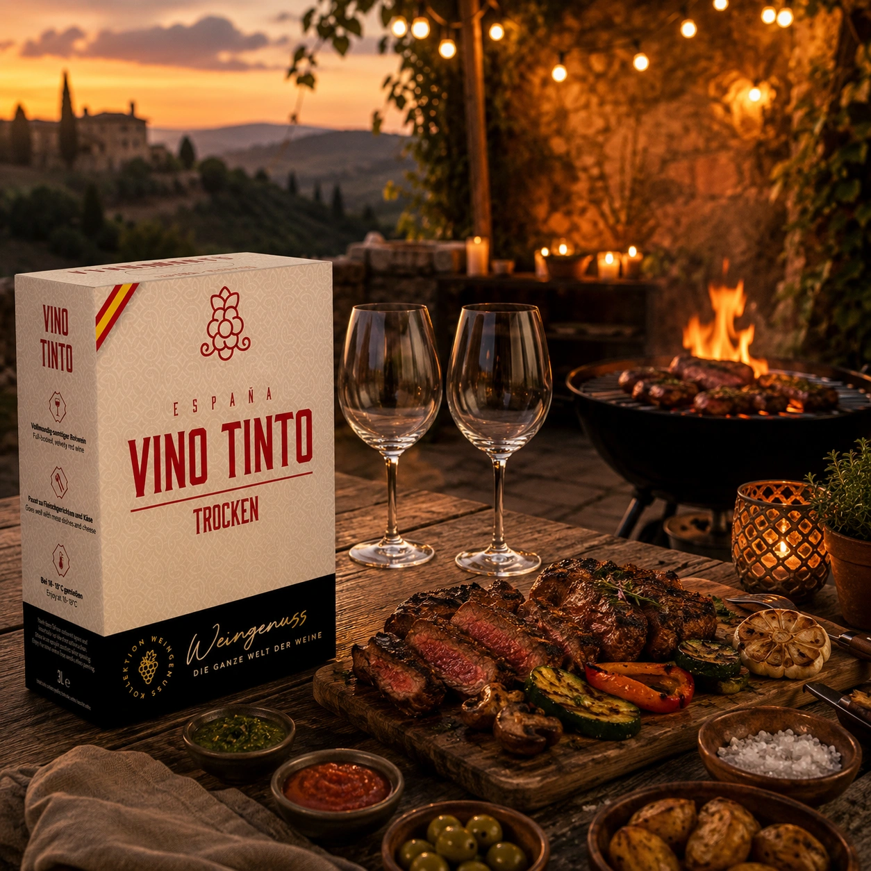 Wein-Genuss Vino Tinto, trocken, Bag-in-Box, 3,0l