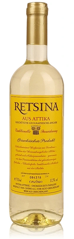 Cavino Deus Retsina aus Attika, trocken, 0,75l