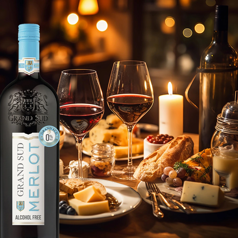 Grand Sud Merlot 0,0%, alkoholfrei, 1,0l