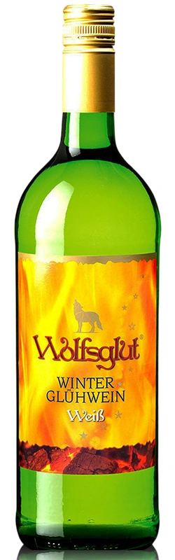Wolfsglut Glühwein Weiß freigestellt vor weißem Hintergrund