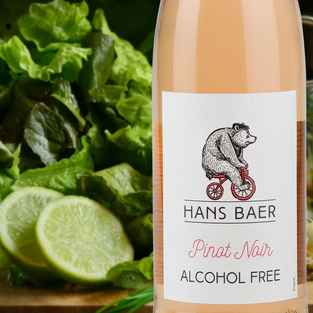 Hans Baer Pinot Noir Rosé alkoholfrei, lieblich, 0,75l