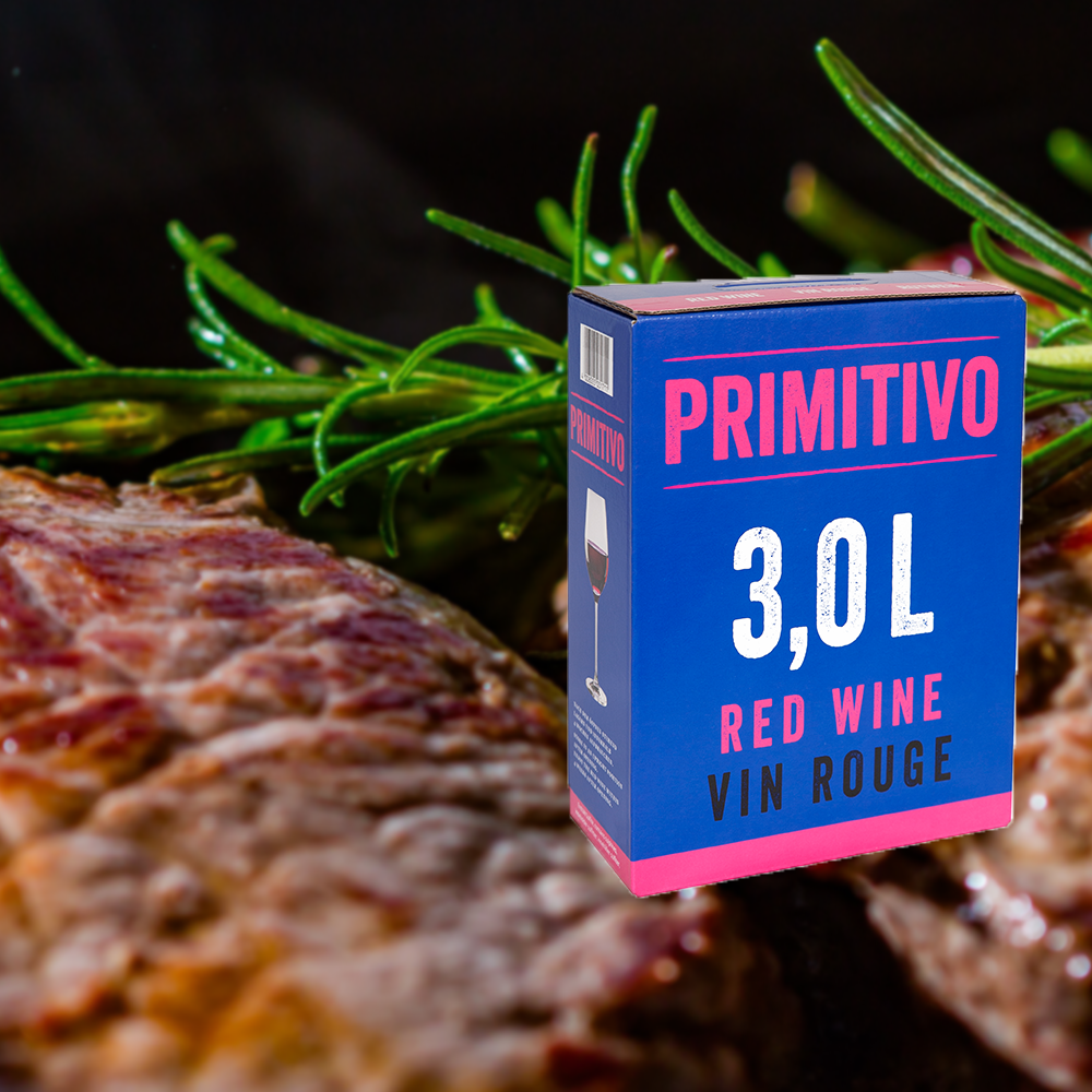 Neon Primitivo, trocken, sortenreines Weinpaket (4x3l)