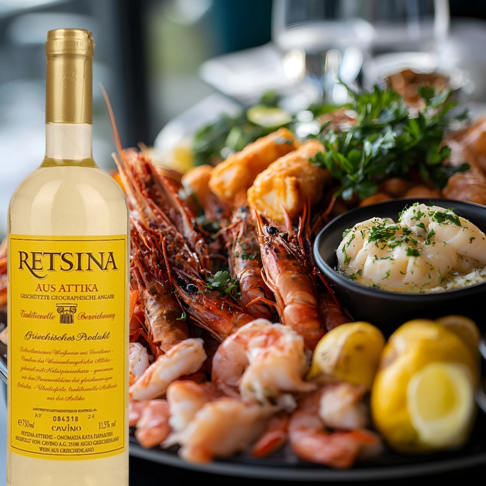 Cavino Deus Retsina aus Attika, trocken, 0,75l