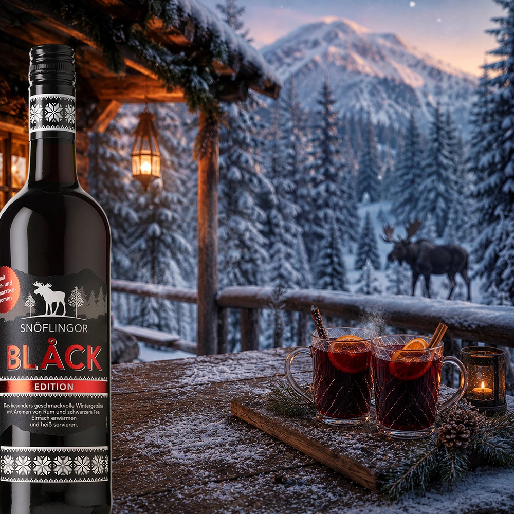 Snöflingor Black Edition, 0,75l