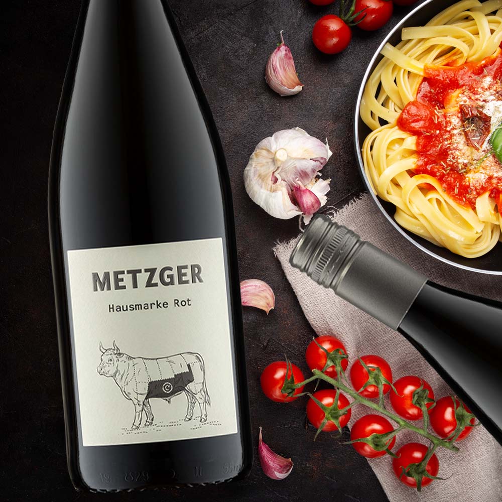 Weingut Metzger Hausmarke Rot, feinherb, 2021, 1,0l