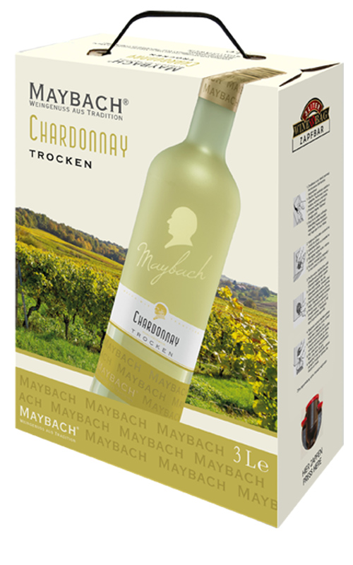 Maybach Chardonnay QbA, trocken, 2022, Bag-in-Box, 3,0l