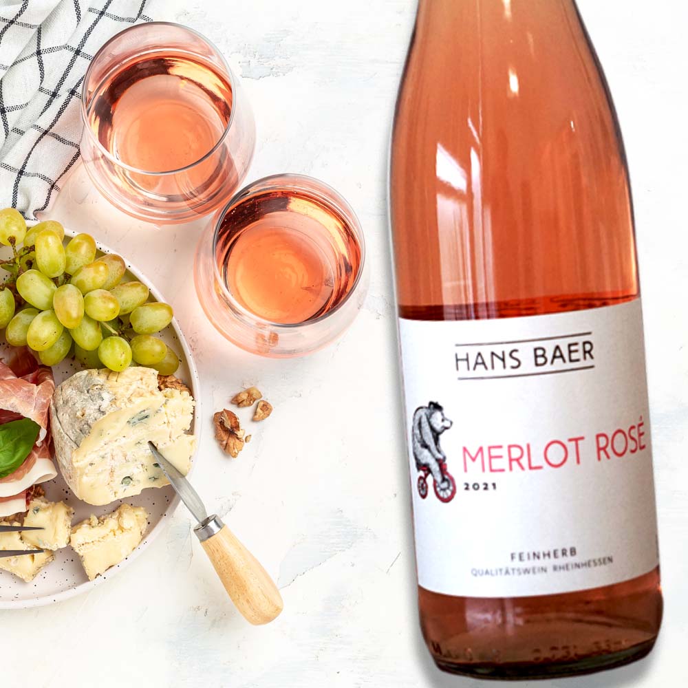 Hans Baer Merlot Rosé, feinherb, 2023, 0,75l