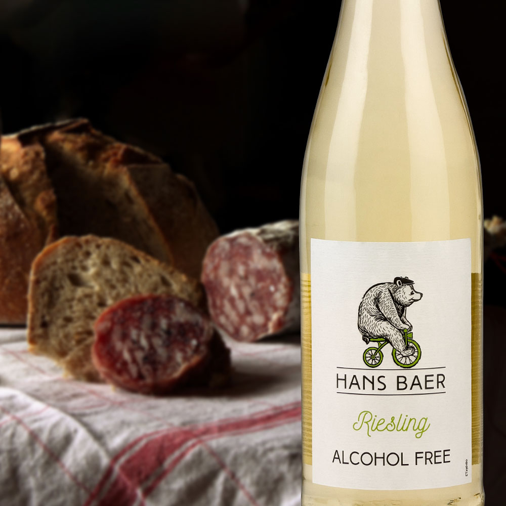 Hans Baer Riesling alkoholfrei, lieblich, 0,75l