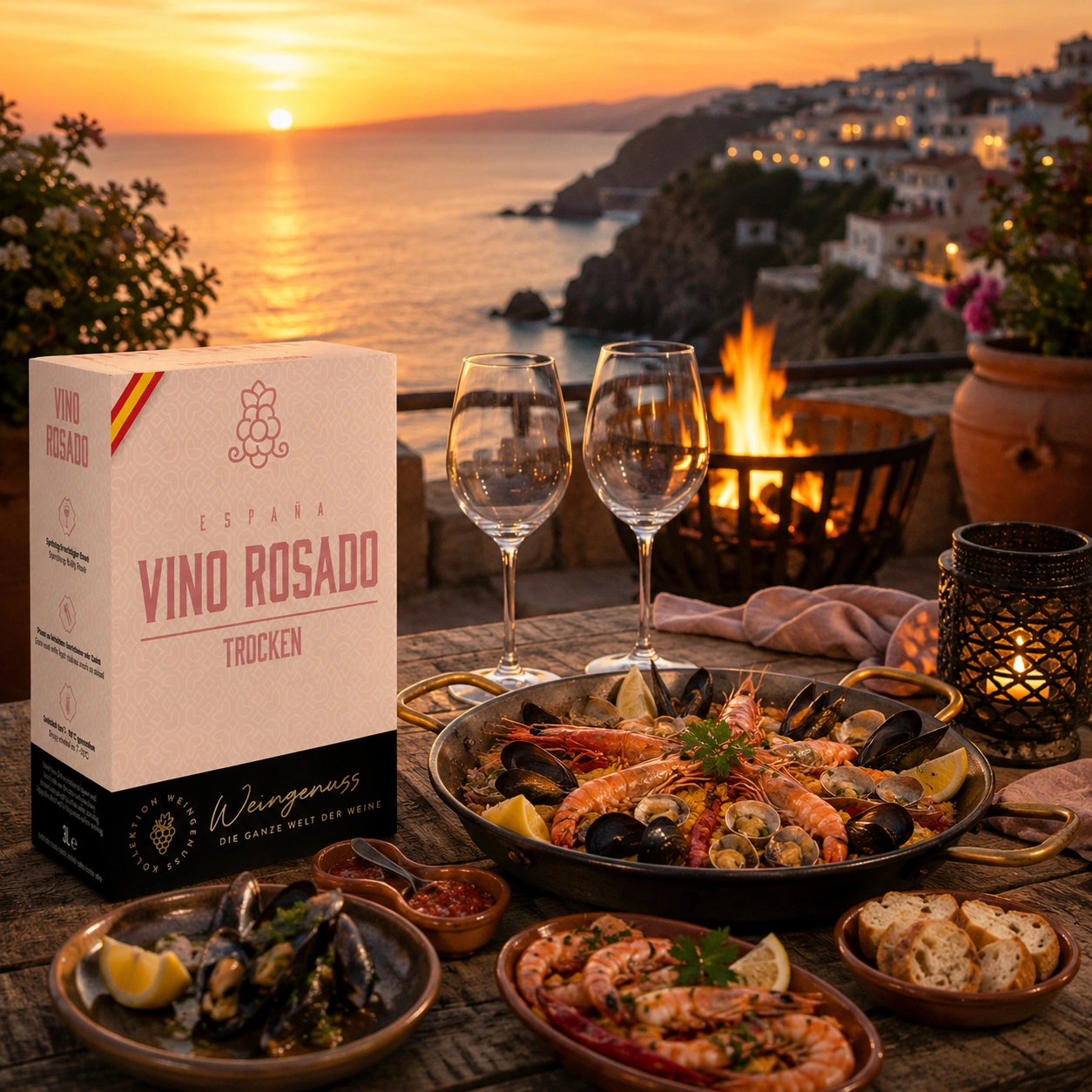 Wein-Genuss Vino Rosado, trocken, Bag-in-Box, 3,0l