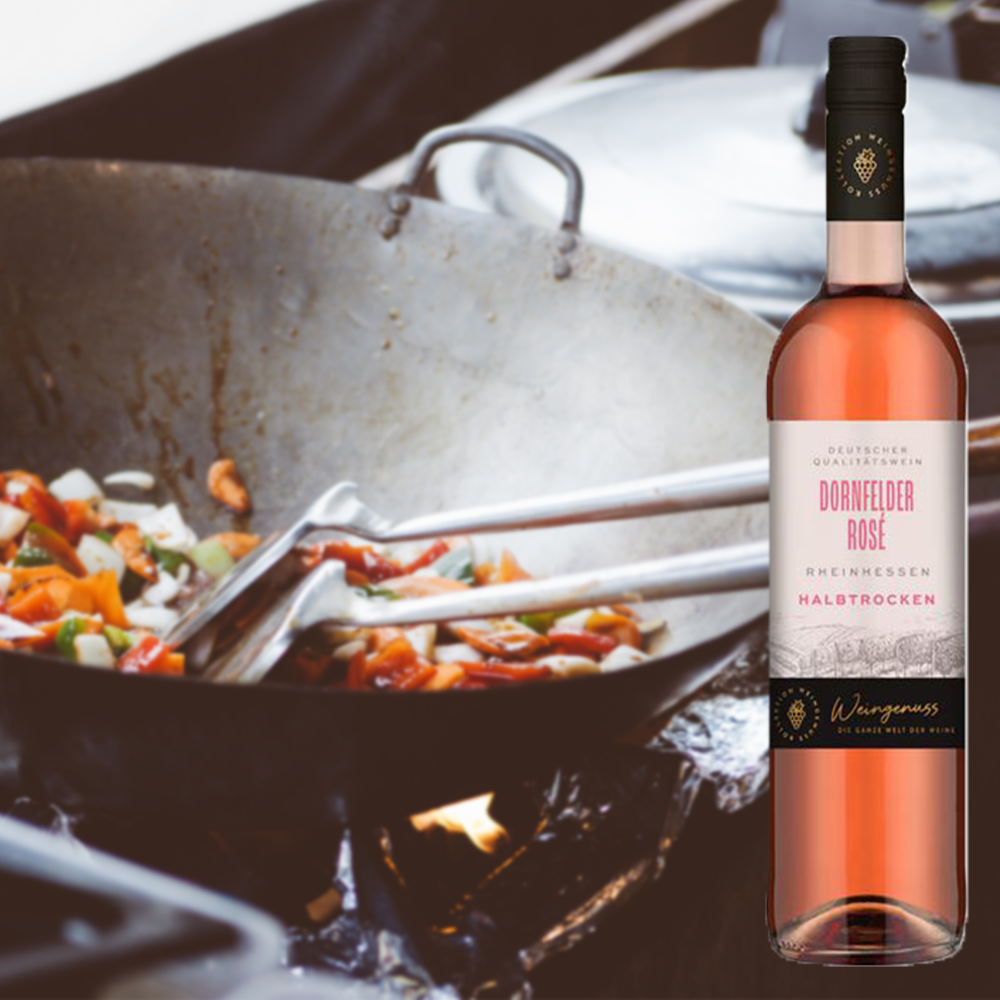 Wein-Genuss Dornfelder Rosé, Rheinhessen, halbtrocken, 2023, 0,75l
