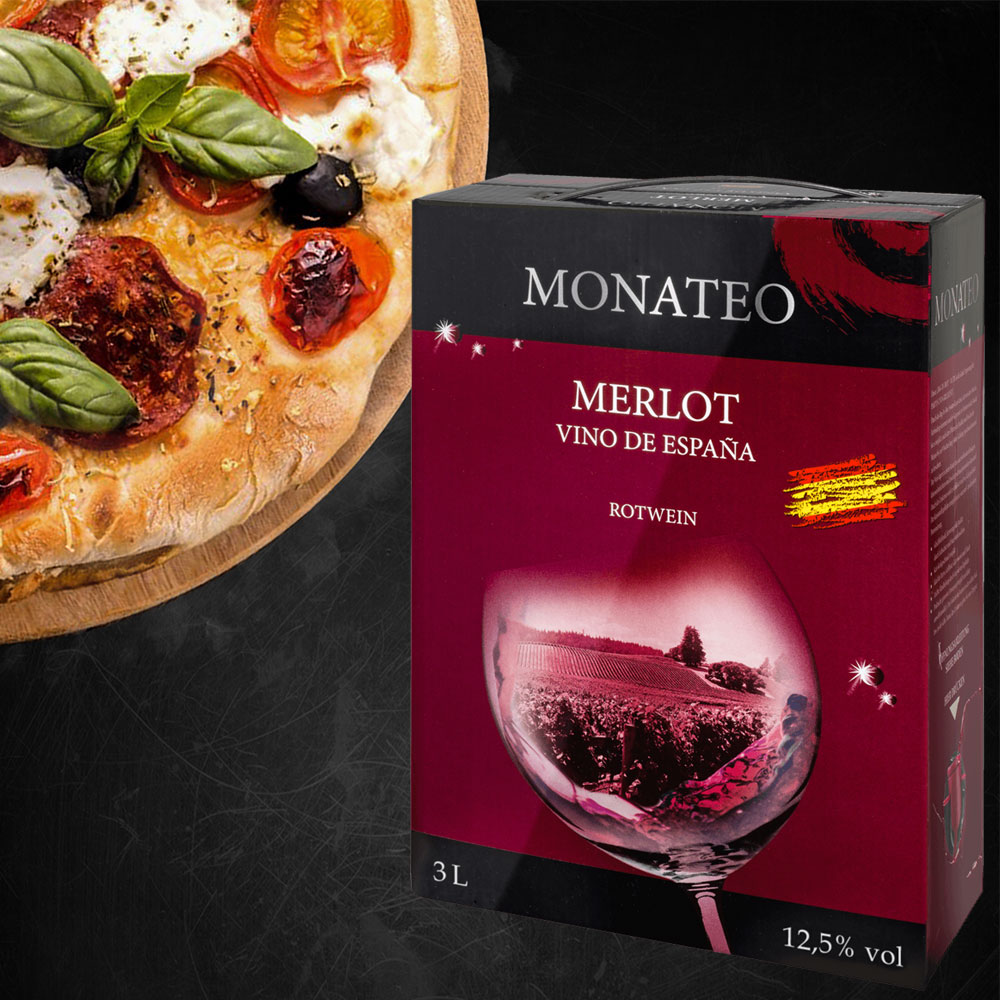 Monateo Merlot, trocken, 2023, Bag-in-Box, 3,0l