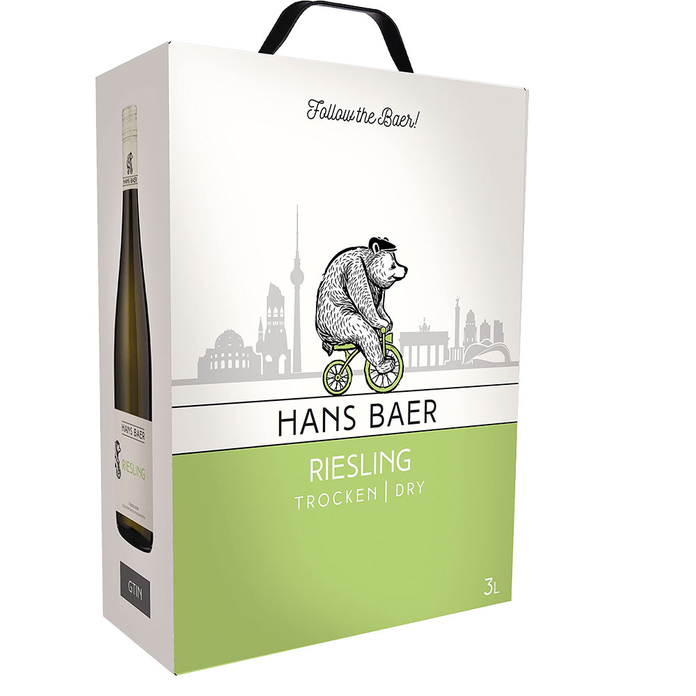 Hans Baer Riesling, trocken, Bag-in-Box, 3,0l
