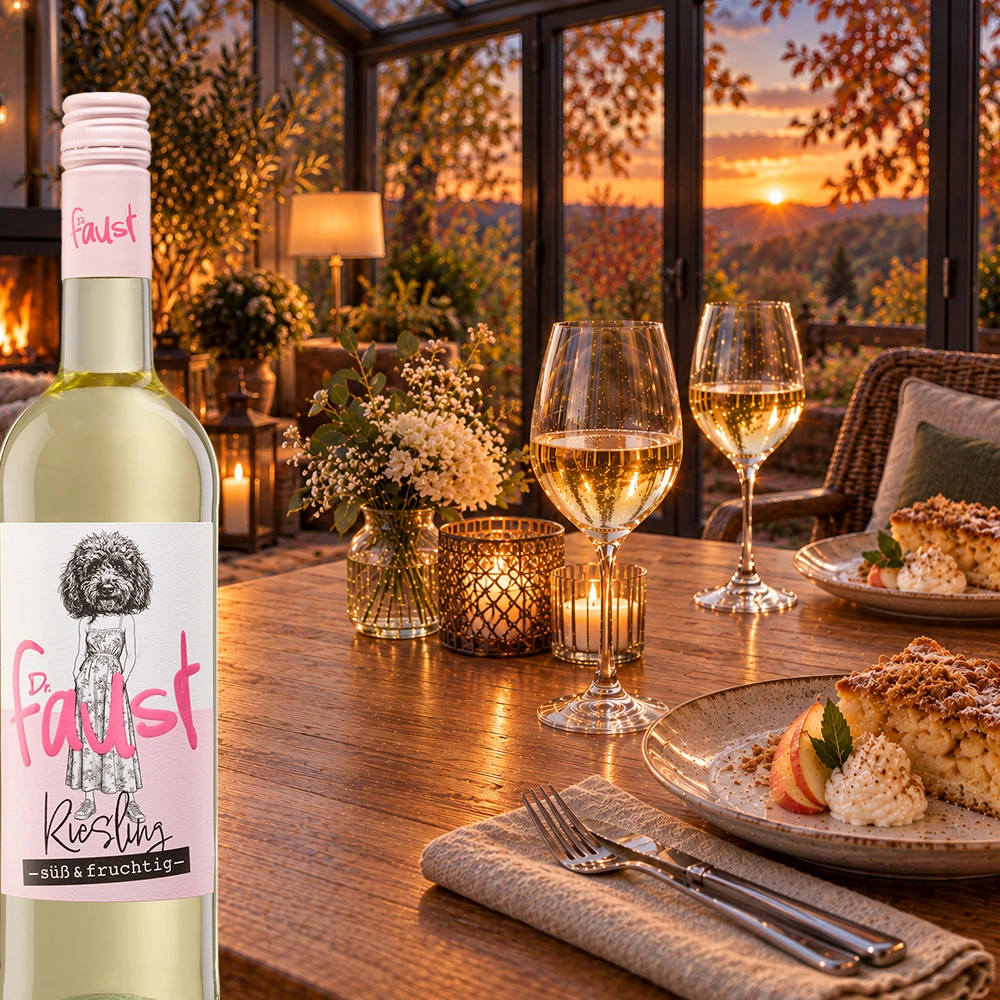 Dr.Faust Riesling QbA, süß & fruchtig, 2025, 0,75l