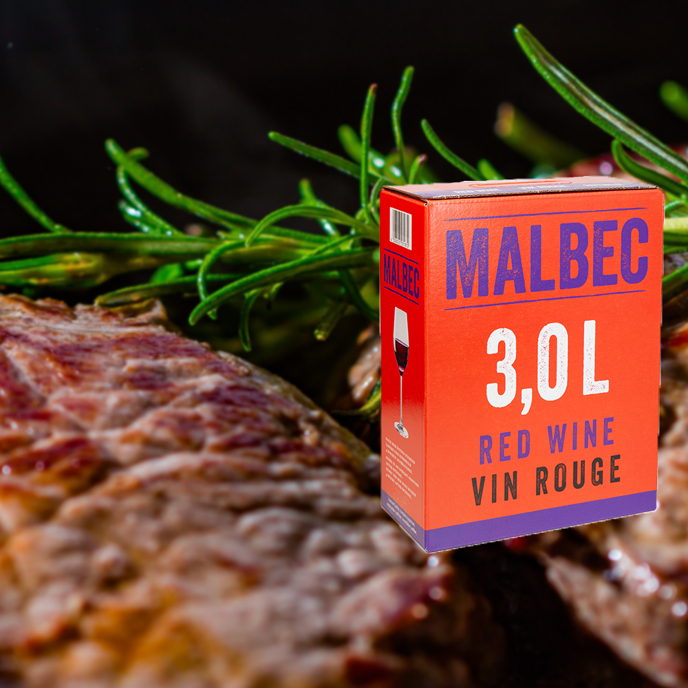 Neon Malbec, trocken, Bag-in-Box, sortenreines Weinpaket (4x3L)