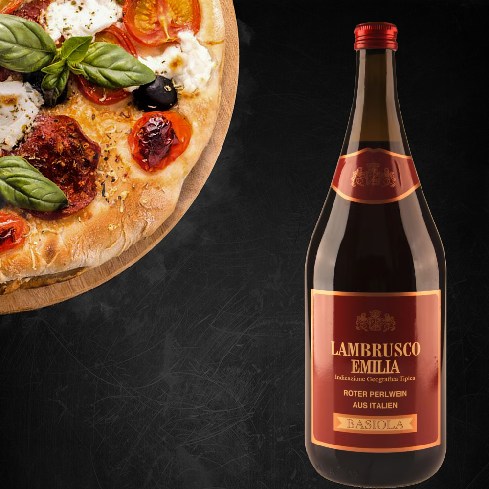 Basiola Lambrusco IGT, Roter Perlwein, süß, 1,5l