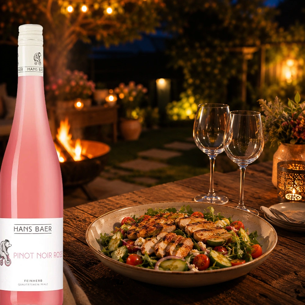 AKTIONSWEIN 2: Hans Baer Pinot Noir Rosé QbA, feinherb, 2022, sortenreines Weinpaket (6x0,75l)