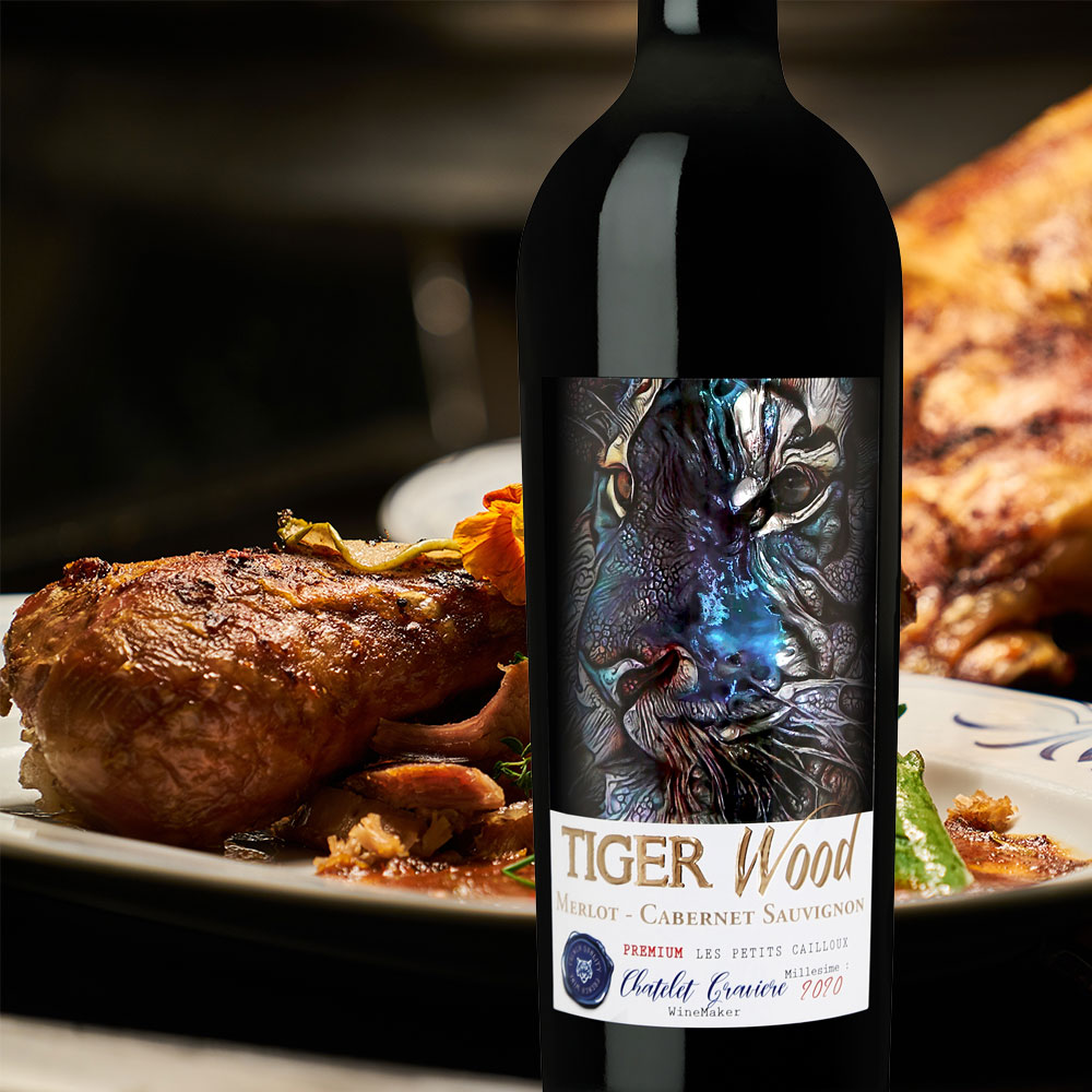 Tiger Wood Merlot-Cabernet Sauvignon, halbtrocken, 2022, 0,75l