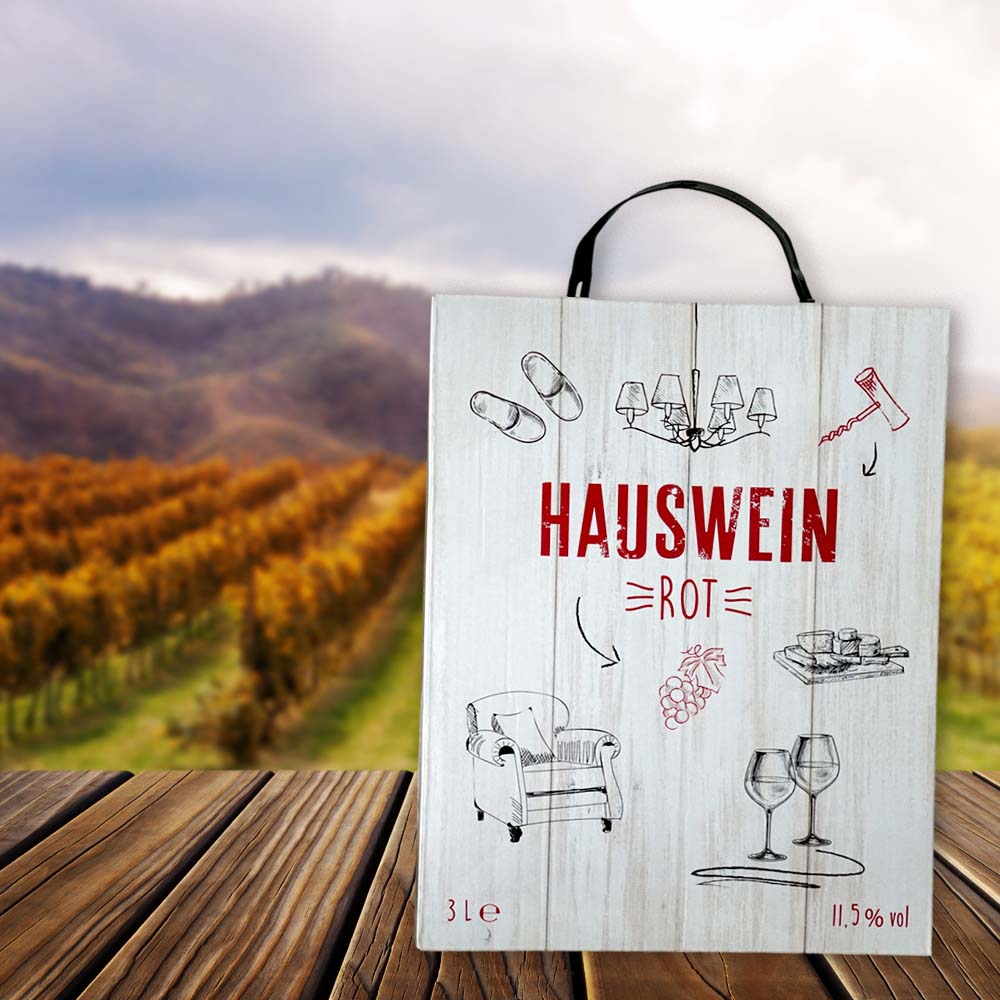 Hauswein Rot, halbtrocken, Bag-in-Box, 3,0l