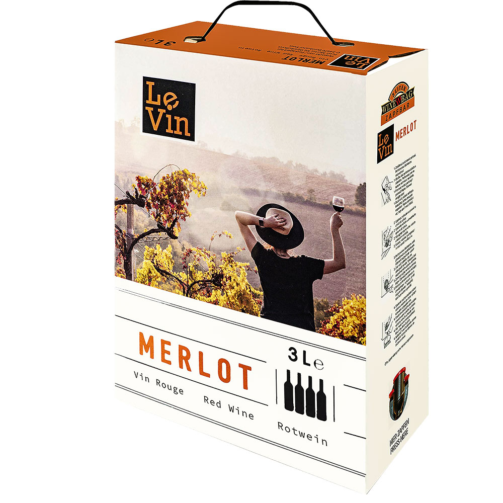 Le Vin Bag-in-Box Probierpaket, trocken (4 x 3 Liter)
