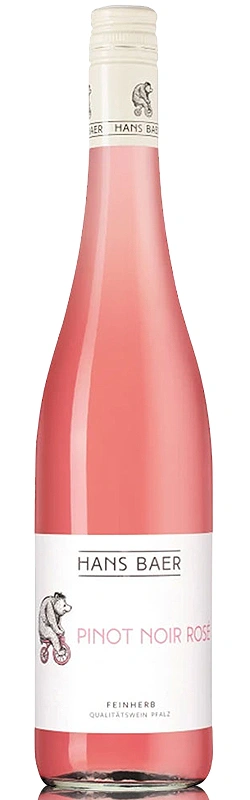 AKTIONSWEIN 2: Hans Baer Pinot Noir Rosé QbA, feinherb, 2022, sortenreines Weinpaket (6x0,75l)