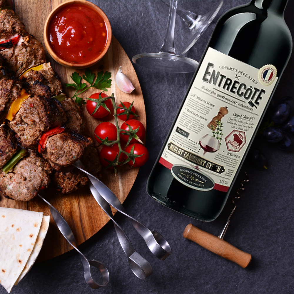 Entrecôte Merlot Cabernet Syrah, halbtrocken, 2023, 0,75l
