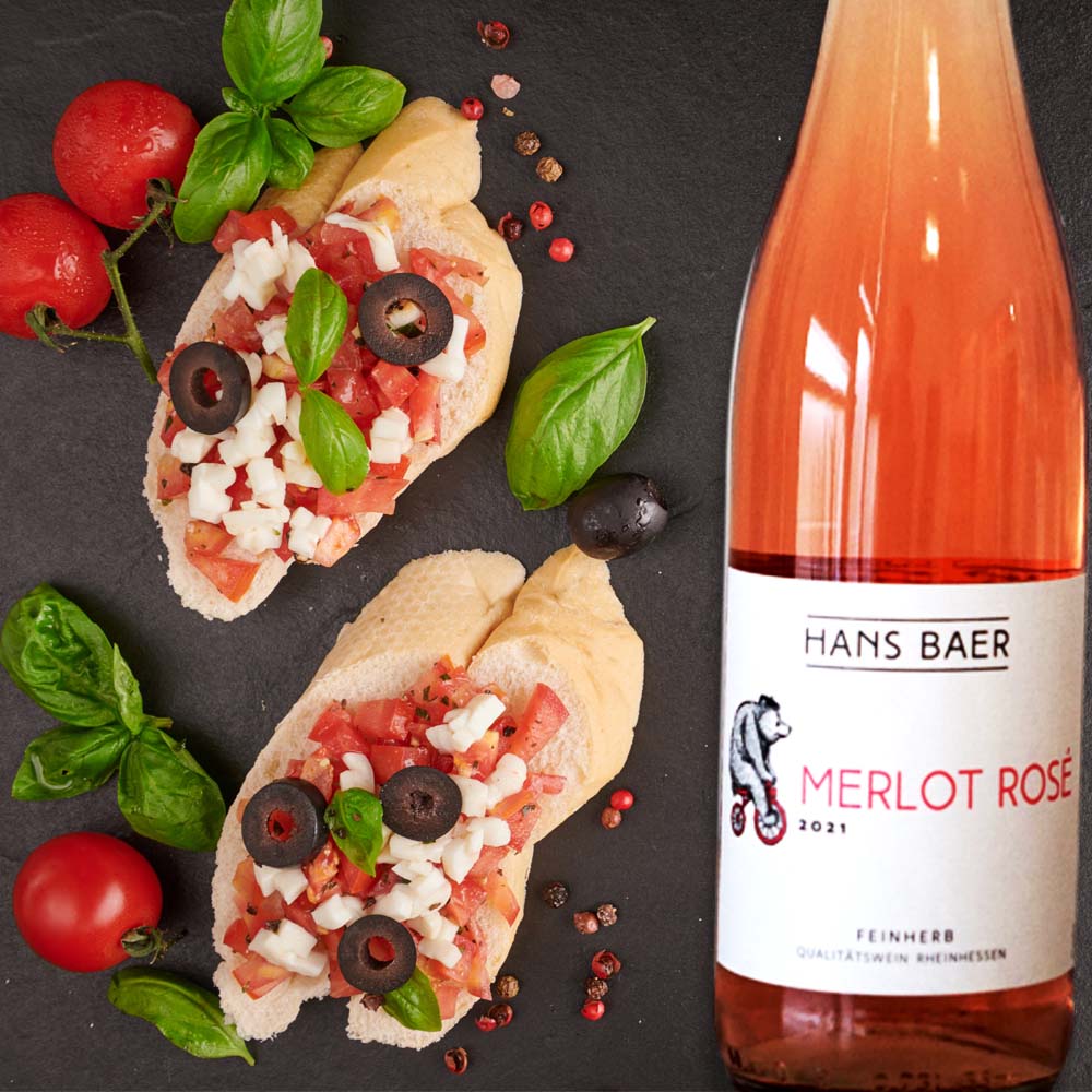 Hans Baer Merlot Rosé, feinherb, 2023, 0,75l