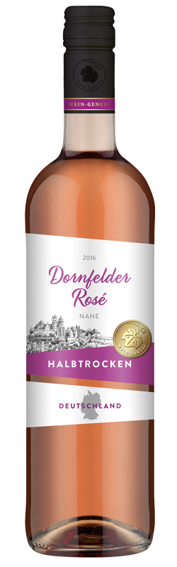 Wein-Genuss Dornfelder Rosé QbA, halbtrocken, 2022, 0,75l